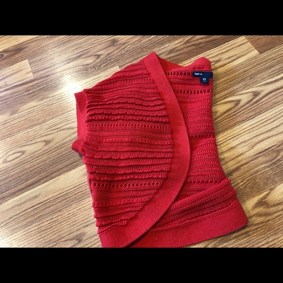 Red Kids Cropped Cardigan - Picture 4 of 4